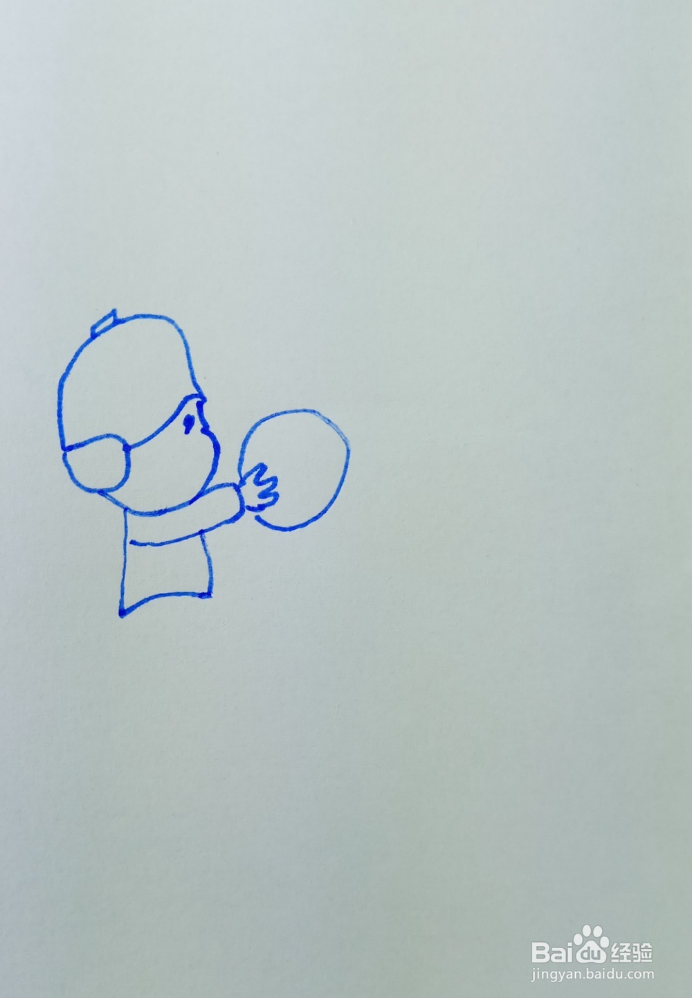 怎样画儿童简笔画小p优优站在巴特尔的嘴巴上？