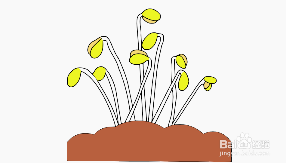 9快速设计土里的豆芽简图模型