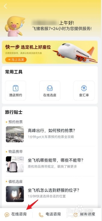 飞猪旅行在哪联系在线人工客服