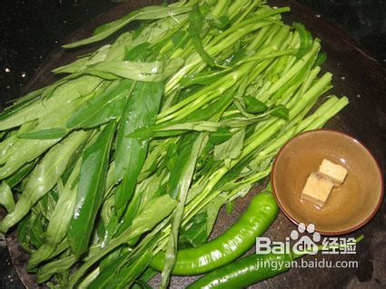 椒丝腐乳炒通菜