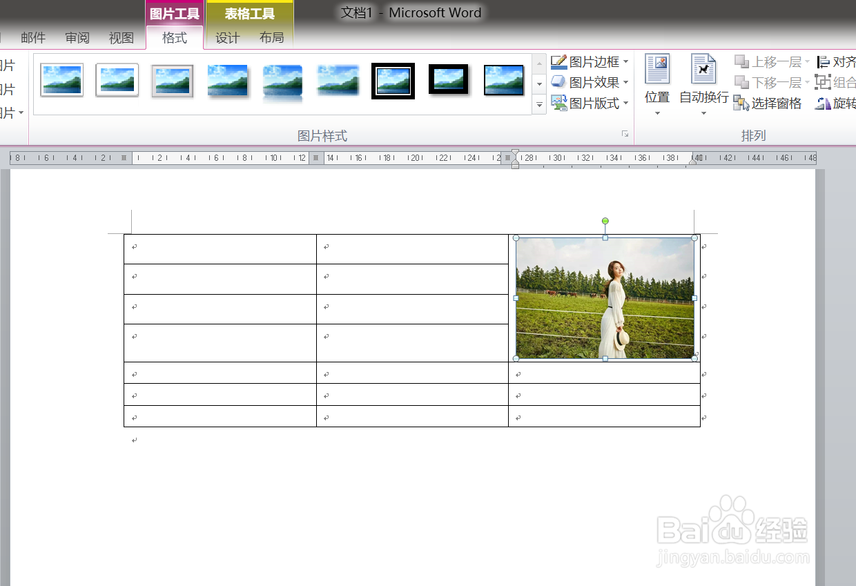 word插入图片导致表格变形怎么办