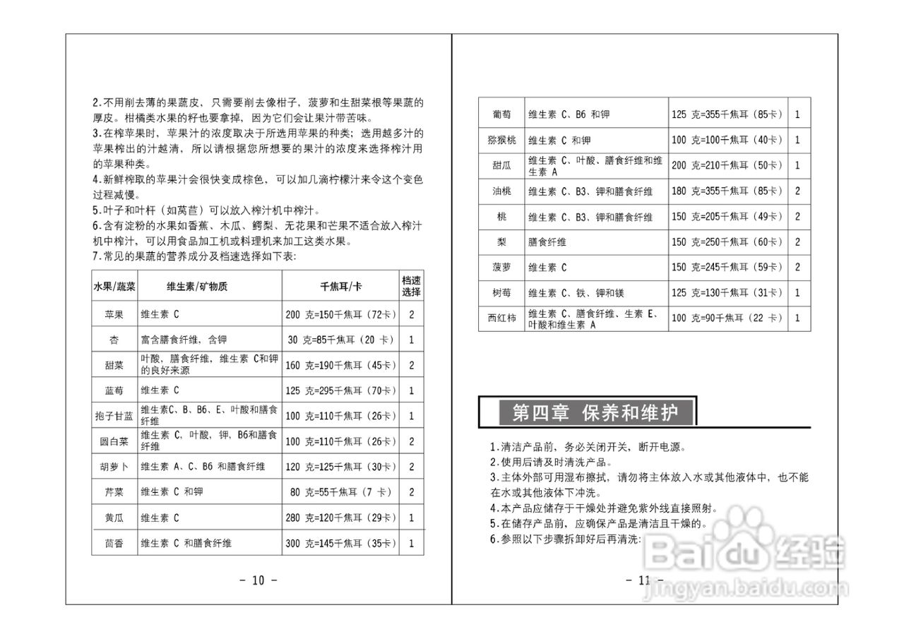 九阳JYZ-D520榨汁机使用说明书