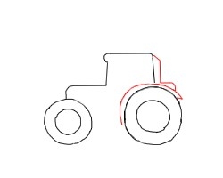 拖拉机车头怎么画简笔画