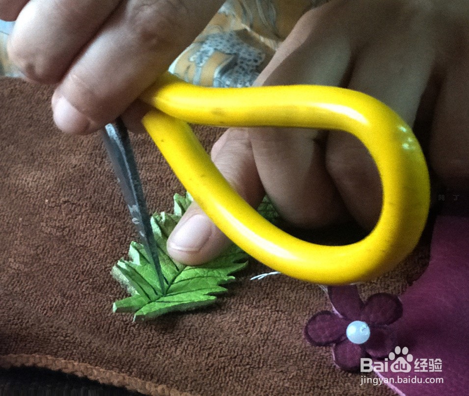 逼真的树叶 发夹