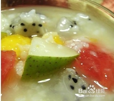 杂果冰粥的简单做法