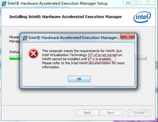 Android Studio错误HAX kernel module没有安装