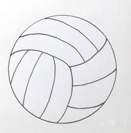 画一个黄蓝白颜色的排球