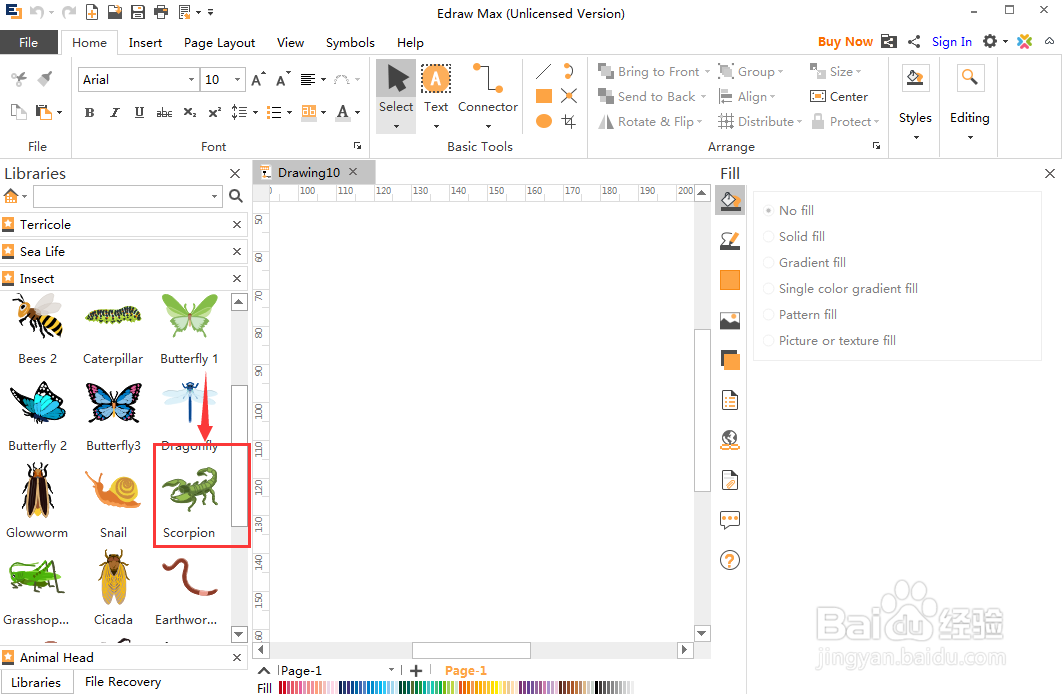 平面设计时创建蝎子图的方法