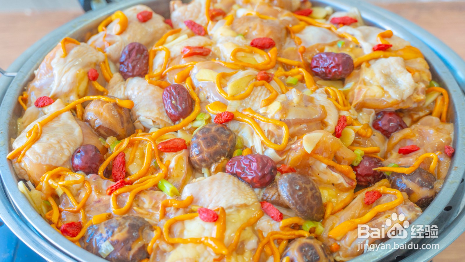 虫草菇蒸鸡怎么做