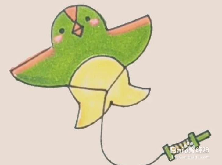 清明节主题制作风筝简笔画活动