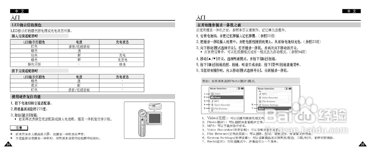 三星VP-M102摄录一体机使用说明书:[2]
