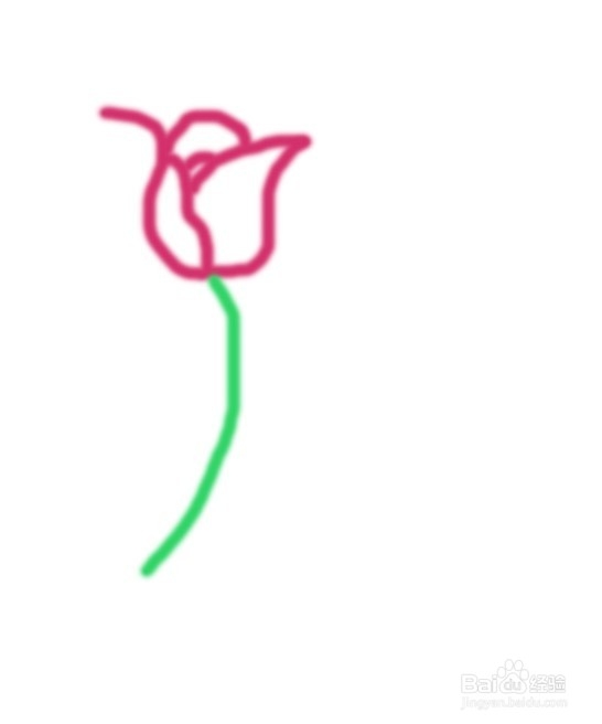 教孩子画玫瑰花