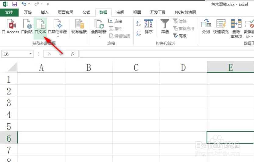Excel如何导入txt文件中的数据