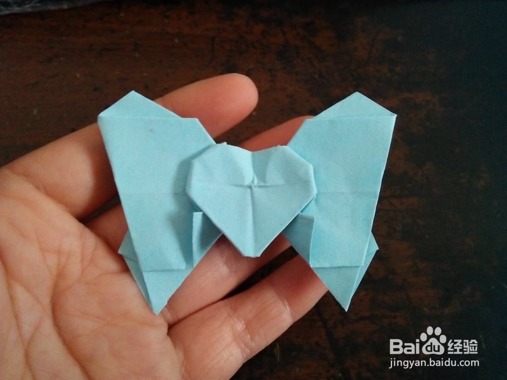带有心形的蝴蝶怎么折