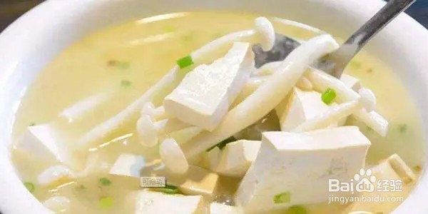 豆腐海鲜菇清汤