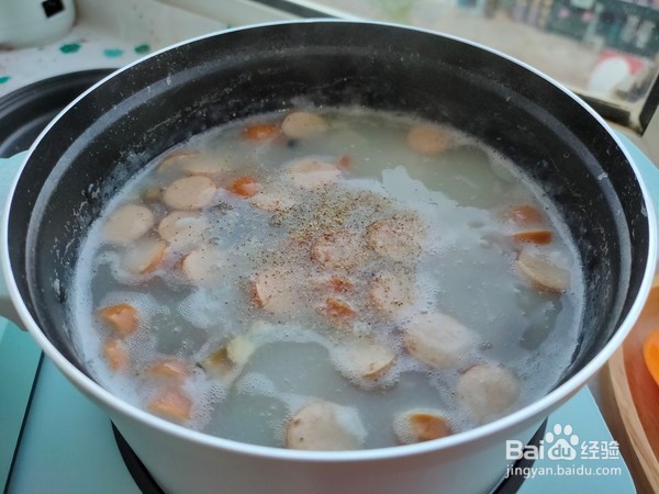 皮蛋黑胡椒香肠粥