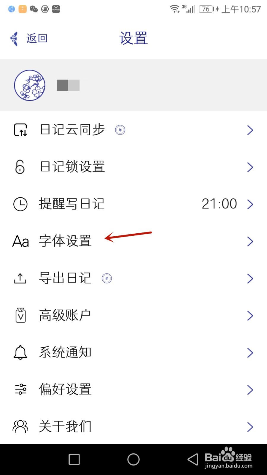 怎么设置每日记使用的字体样式