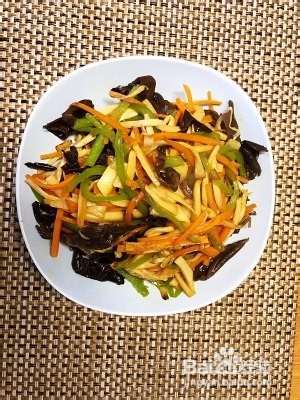 杏鲍菇素炒三丝