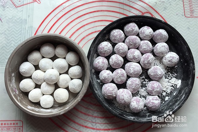 酒酿双色汤圆做法
