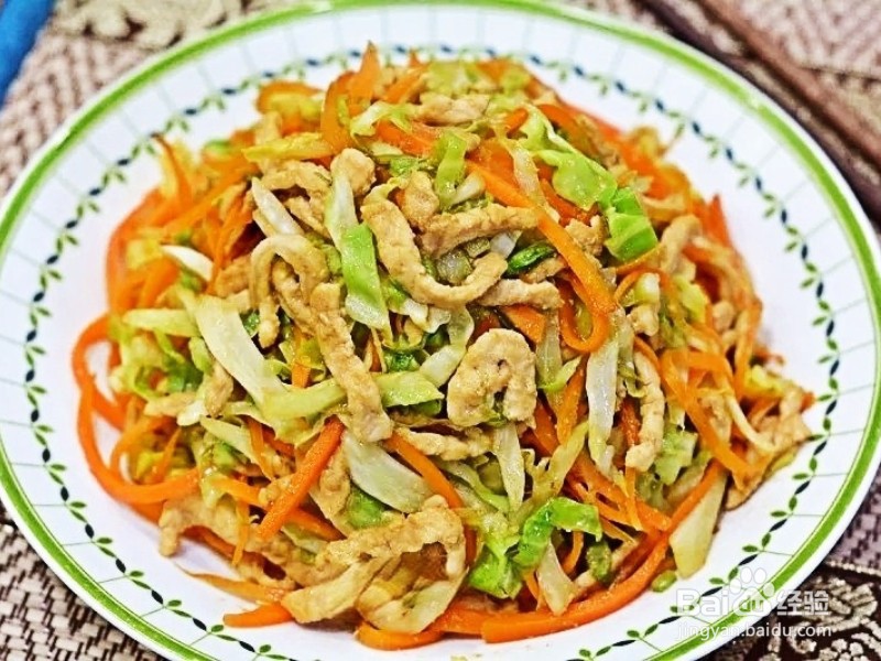 如何做肉丝炒包心菜