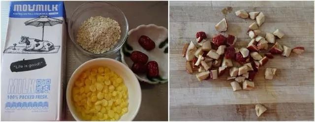 牛奶麦片粥的做法