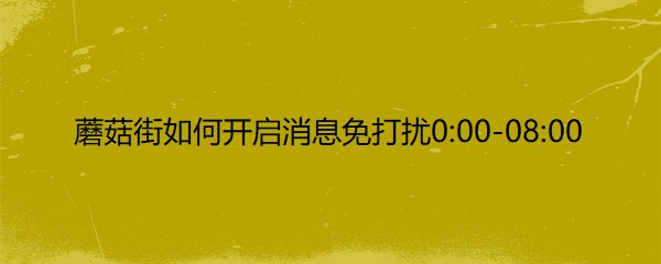 蘑菇街如何开启消息免打扰0:00