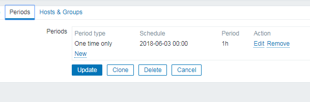 如何在zabbix的维护周期中增加周期？