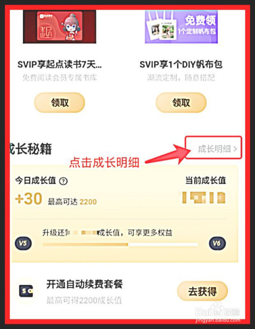 百度网盘怎么查询成长值明细