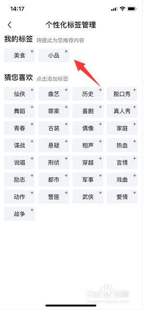 爱奇艺怎么添加个性化标签