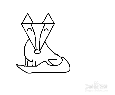 简笔画-狐狸的简笔画如何画