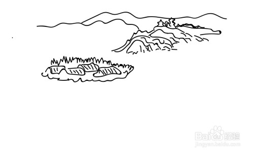 一去二三里简笔画配图