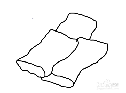 美食简笔画之肠粉的画法