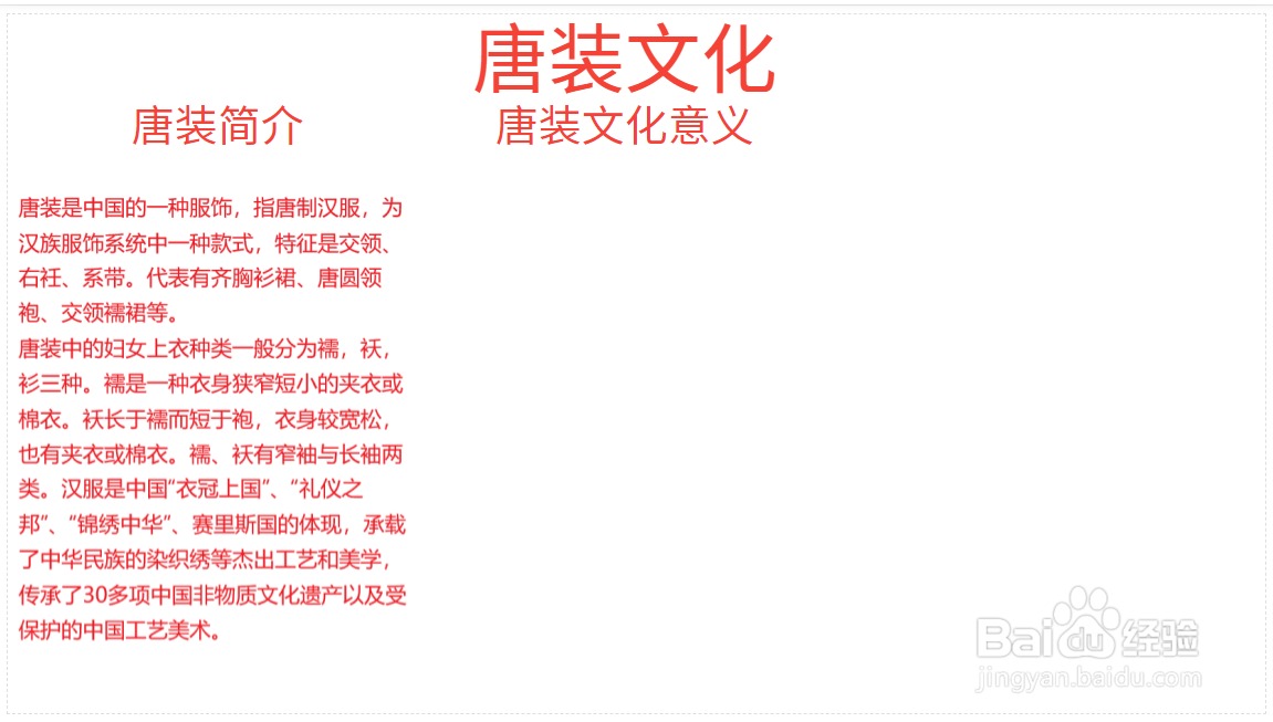 唐装文化手抄报