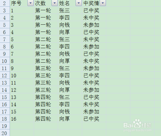 EXCEL数据筛选序号排序