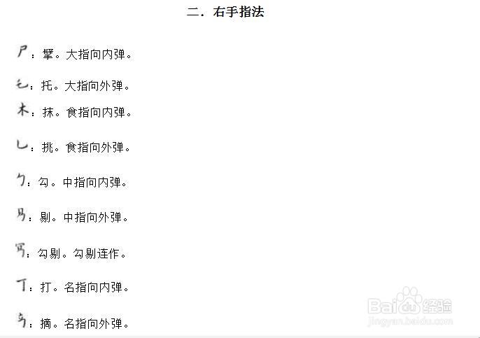 古琴减字谱指法对照(一)-百度经验