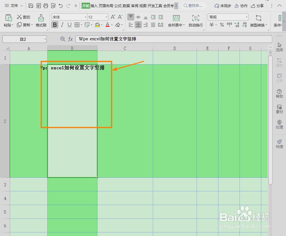 Wps excel如何将文字竖排