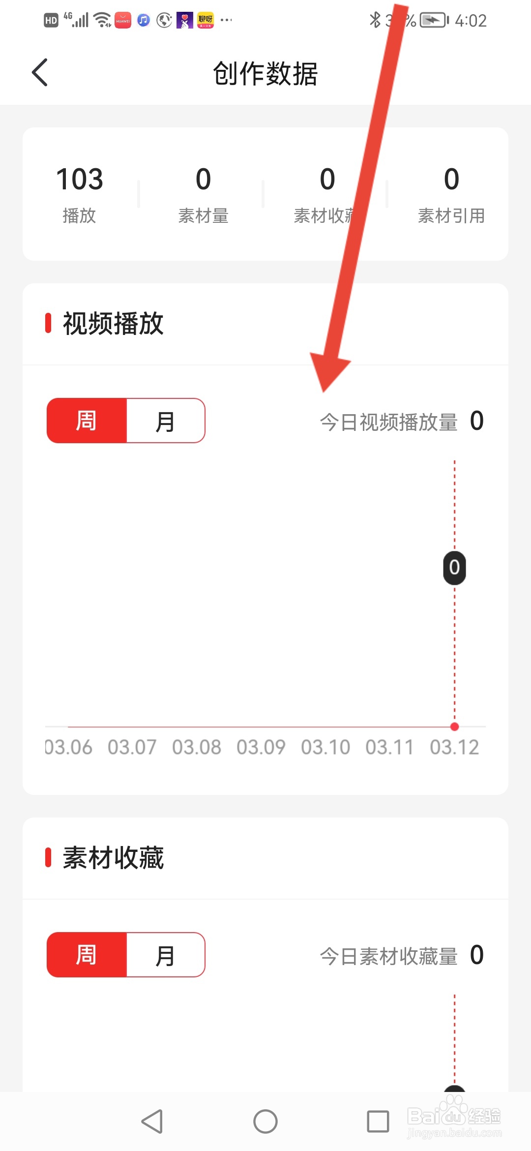 彩视怎么查看自己的创作数据