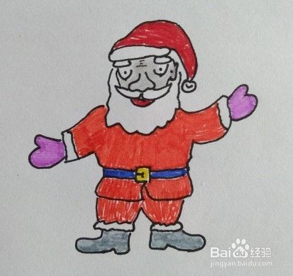 圣诞老人画法教程（3）怎么画，如何画圣诞老人