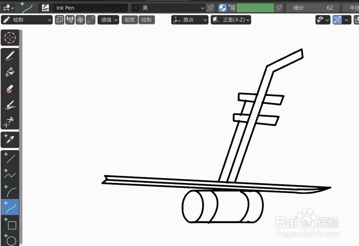 如何使用blender2.9快速设计二胡2D简图模型
