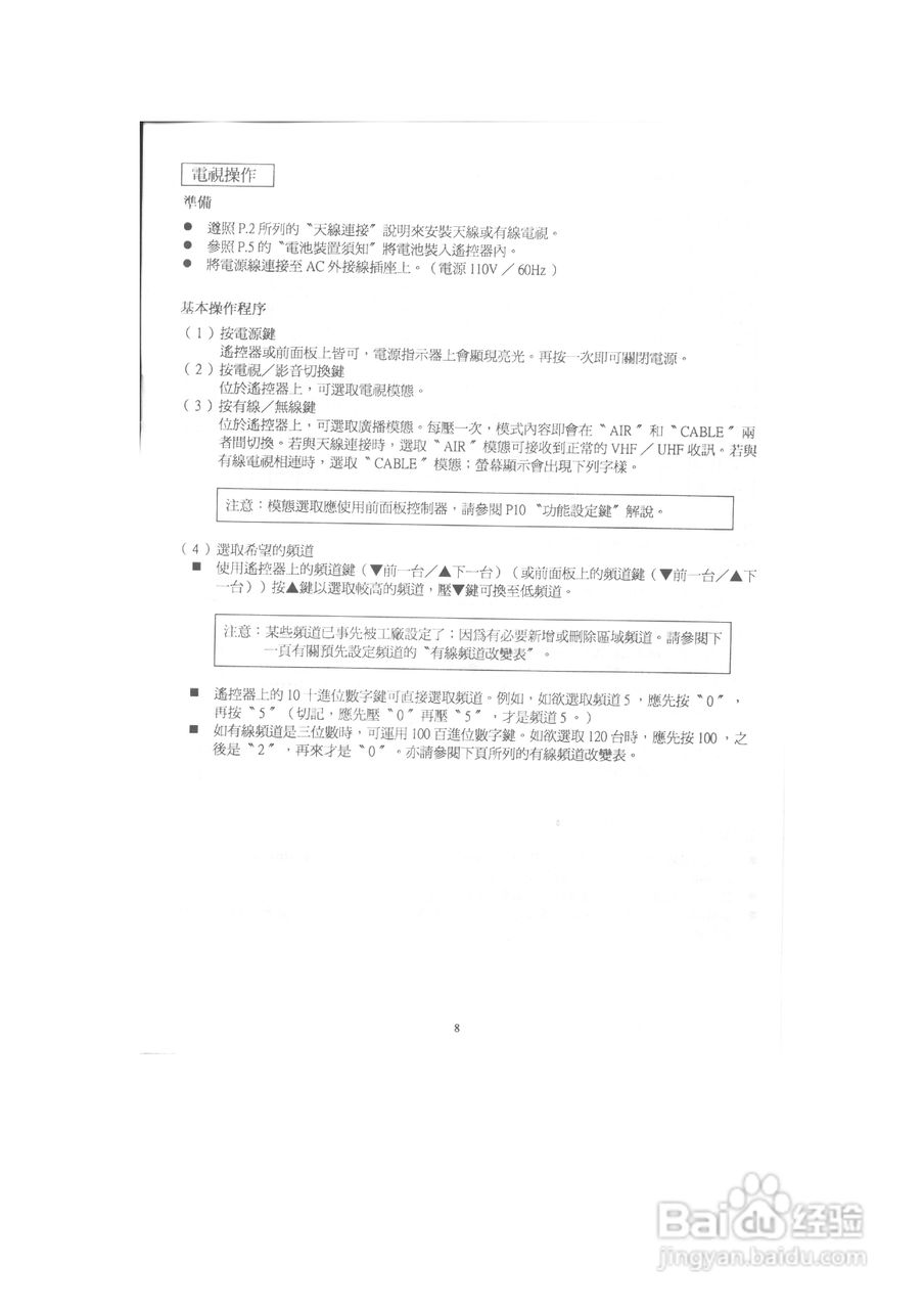 歌林CT-2581K型电视机使用说明书:[1]