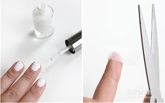 黑白格子美甲教程