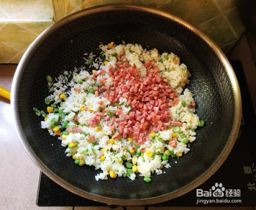 辣白菜花式炒饭的制作方法 百度经验