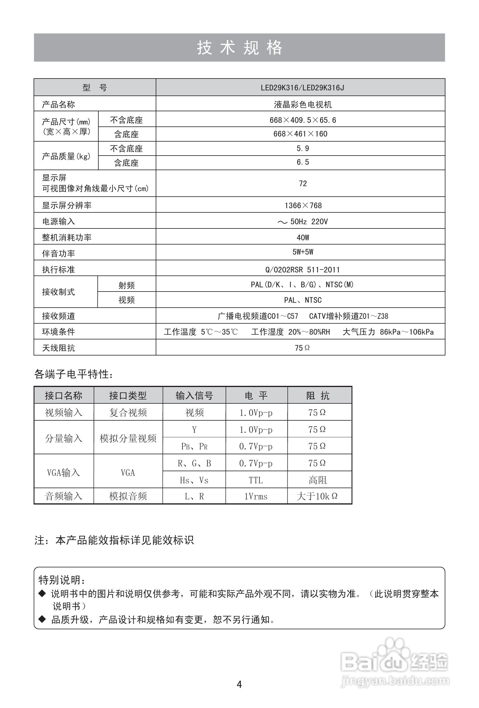 海信LED29K316J液晶彩电使用说明书:[1]