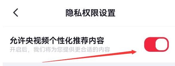 如何允许央视频向我推荐个性化内容？