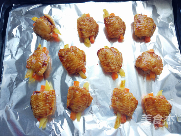 土豆胡萝卜无骨烤翅