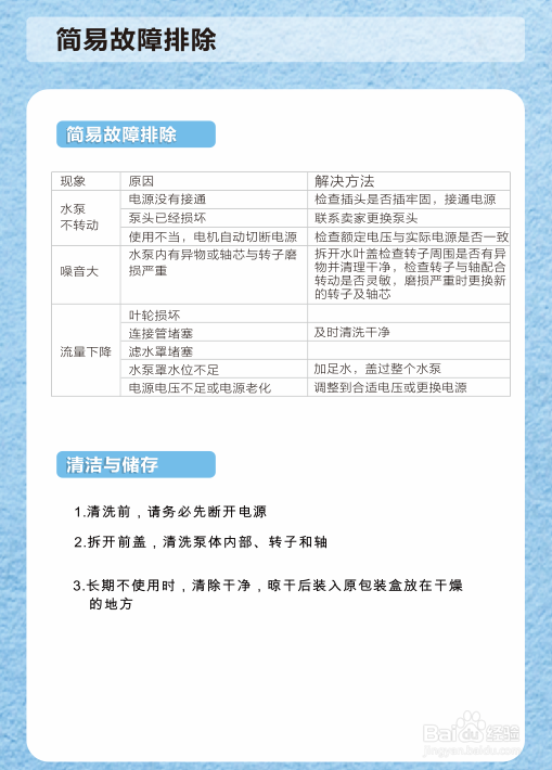 蓝鱼SL系列鱼缸潜水泵水培设备循环泵说明书