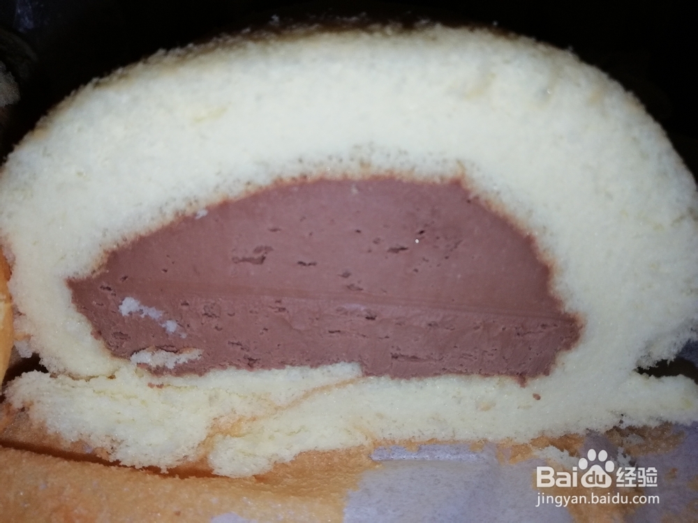 黑巧克力冰冻奶油奶酪芝士蛋糕卷低糖版