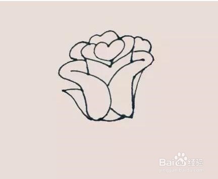 伴儿成长简笔画系列-怎样画玫瑰花简笔画