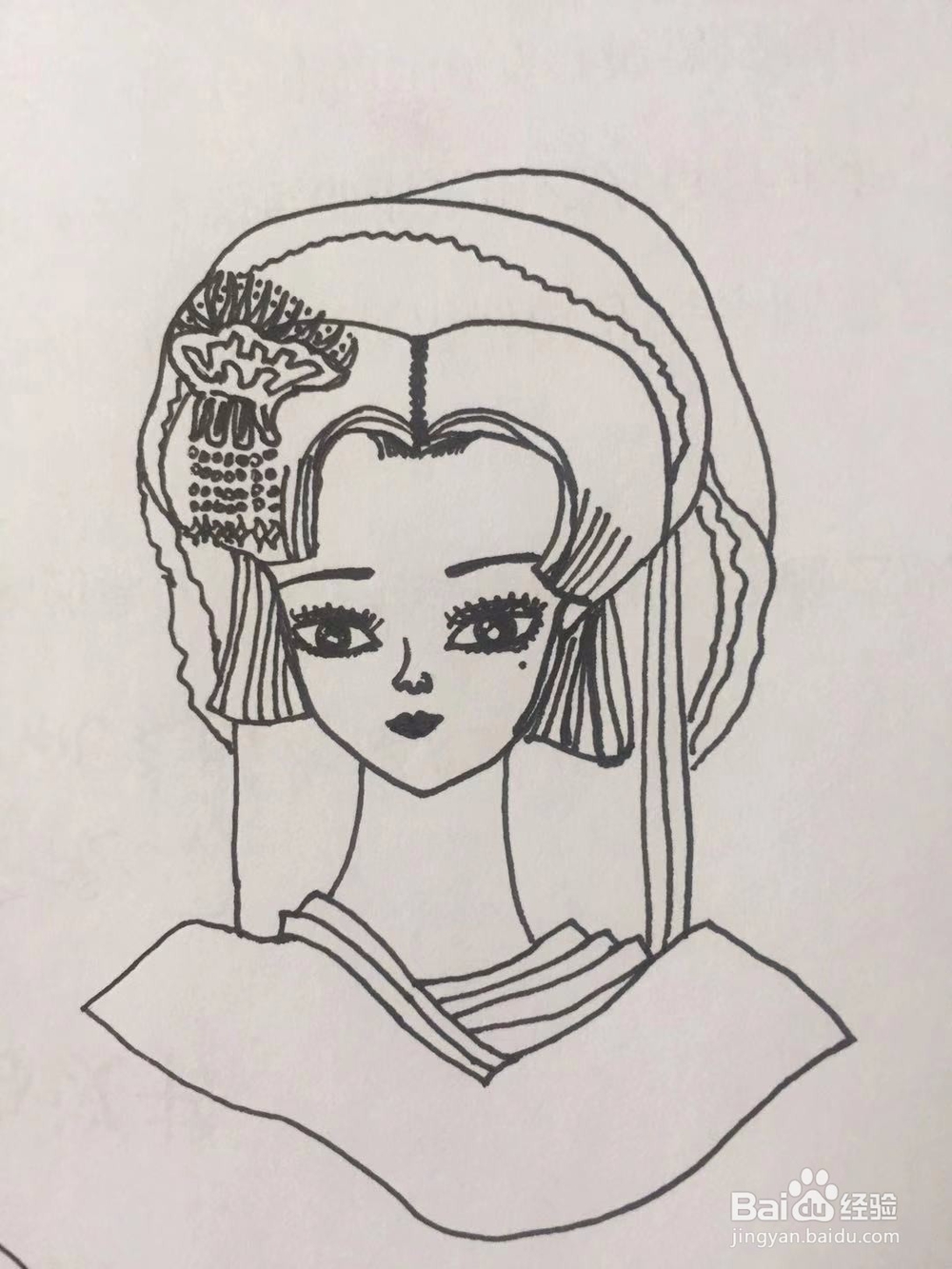 茉莉水彩手绘之雪姬