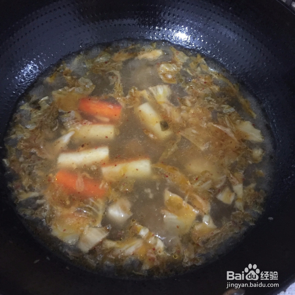 夏季下饭的菜-泡菜肥牛锅